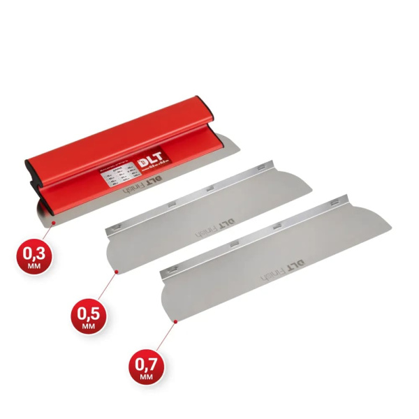 Малярный шпатель DLT Finish версия PRO, h-образный, 40см (лезвия 0.3, 0.5, 0.7 мм) арт.1661 new