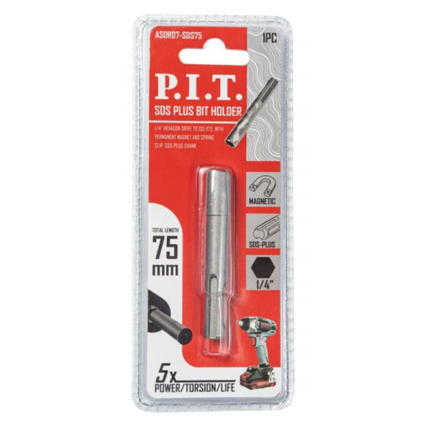 Адаптер-переходник для бит SDS plus 75мм P.I.T. ASDR07-SDS75