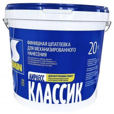 SUPER ФИНИШНАЯ  шпатлевка для безвоздушного нанесения AIRLESS BOSS/АИРЛЕСС БОСС синяя крышка 20кг