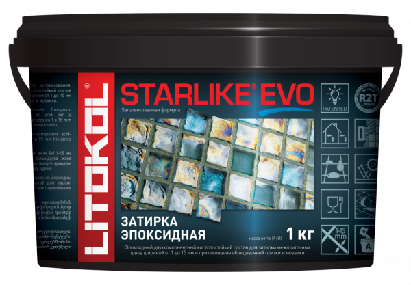 STARLIKE EVO, PIETRA d' ASSISI S.209 Эпоксидная затирка LITOKOL 1кг