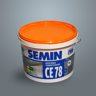 Шпатлевка полимерная Semin CE 78 оранжевая крышка 20кг
