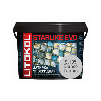 STARLIKE EVO, BIANCO TITANIO S.105 Эпоксидная затирка LITOKOL 1кг