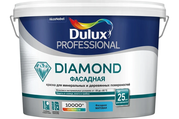 Краска Dulux Professional Diamond Фасадная BС 9 л