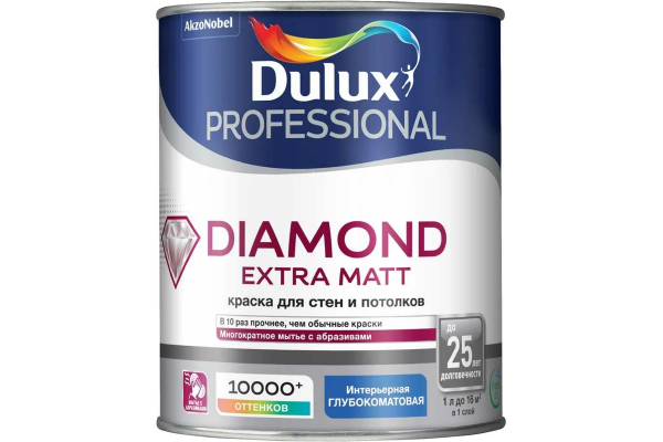 Краска Dulux Professional Diamond Extra Matt глубокоматовая BW 1 л