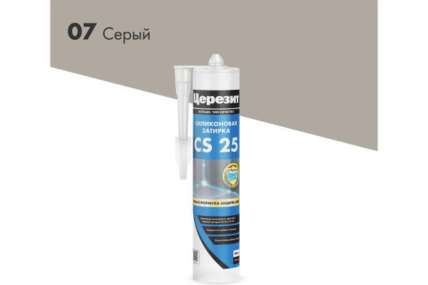 Герметик силиконовый Ceresit серый 07, 280мл