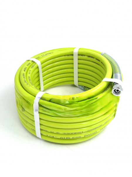Рукав HYDEK 15м окрасочный, мягкий 1/4 NPSM, 228 бар зелёный с пружинами
