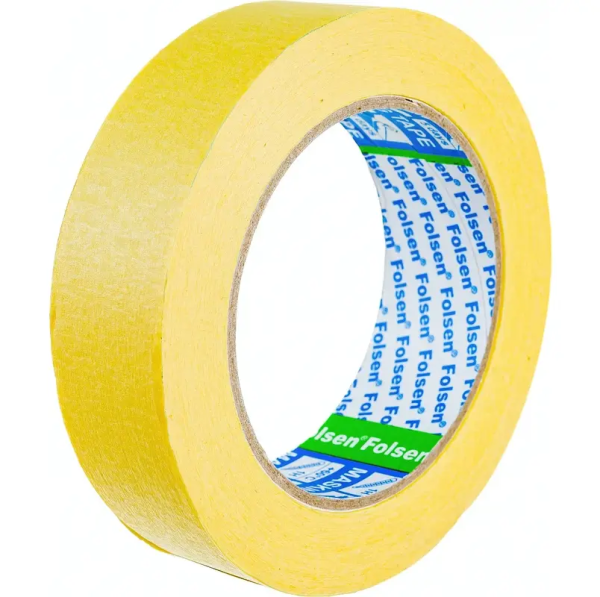 Малярная лента FOLSEN MASKING TAPE (желтая 5 д.) 30мм х 50м арт. 02330