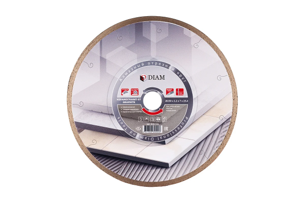 Алмазный отрезной круг DIAM КЕРАМОГРАНИТ-ST GRAPHITE 230 мм EXTRA LINE арт. 000726