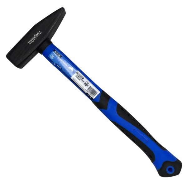 Молоток слесарный 100г рукоятка фибергласовая обрезиненная VertexTools 10-20-100