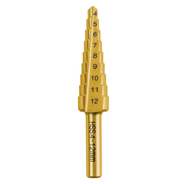 Сверло ступенчатое 4-12мм, 9 ступеней P.I.T. AMED09-0412