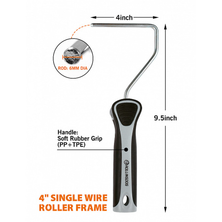 Бюгель 100мм Ø6мм Rollingdog Paint roller frame, конус арт. 30016