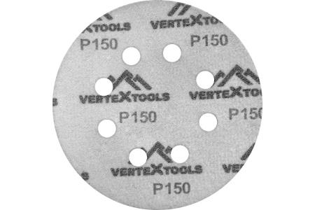 Шлифовальный круг P120 VertexTools 125мм 8 отверстий  12801-120
