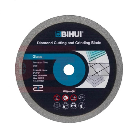 Универсальный шлифовально-отрезной алмазный диск BIHUI, 230мм, арт.DPG230