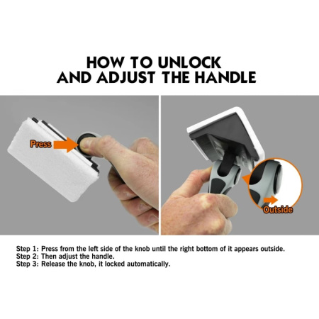 Аппликатор малярный (пад) с регулируемым углом наклона ручки Rollingdog PRO-ANGLE арт.90180