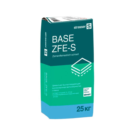 BASE ZFE-S Стяжка пола быстротвердеющая цементная, strasser, 25 кг