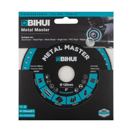 Диск отрезной алмазный BIHUI Metal Master  125мм/22,23мм/1,4мм, DSBC125
