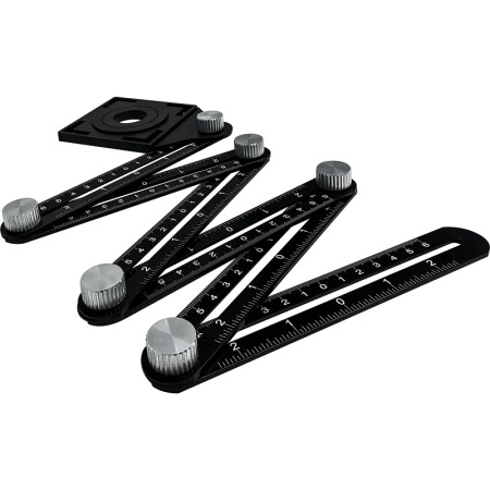 Шаблон плиточника с угловым фиксатором 6 колен 1 трафарет VertexTools 3043-6-12