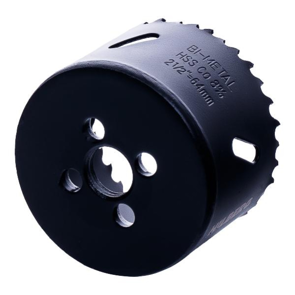 Коронка биметаллическая по металлу 64мм, крупный зуб, Hilberg Bi-Metal Cobalt 8% (М42), CML064