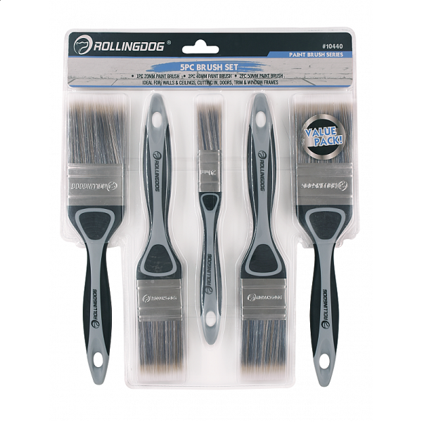 Набор кистей BT1000 20/40/40/50/50 мм, полиэстер, серия Professional, Rollingdog арт.10440