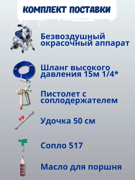 Безвоздушный окрасочный аппарат Gross-Master GM-1700