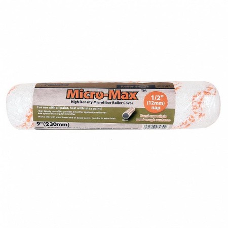 Валик для каркаса Ø38 мм Rollingdog Micro-Max 230мм (9") ворс 12мм микрофибра арт. 00302