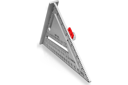 Угольник многофункциональный VertexTools profi 5 в 1, al, подвижная шкала, плоскость+масштаб толщина 4,5 мм 3046-3