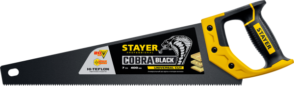 Ножовка по дереву универсальная STAYER Cobra Black, 400 мм Professional арт. 2-15081-40