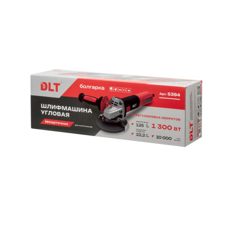 Угловая шлифмашина УШМ (болгарка) DLT 1300 Вт, с регулировкой оборотов, для плиточников, арт. 5394