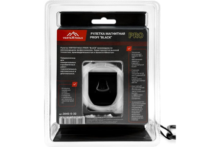 Рулетка 5 м profi "black" VertexTools 3045-5-32