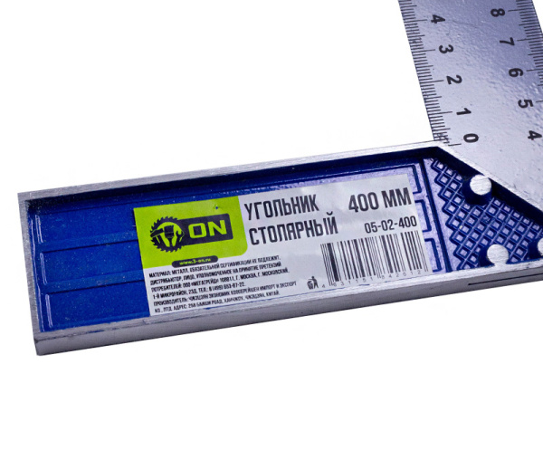 Угольник столярный 400 мм 3-ON арт.05-02-400