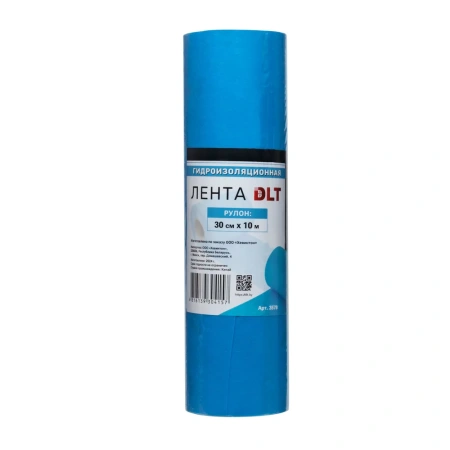 Гидроизоляционная лента DLT (синяя), 180 г/м², рулон 30 см х 10 м, арт. 3578