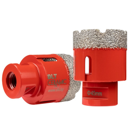 Коронка алмазная по керамограниту 45мм, DLT CERAMIC PRO, М14, 0498