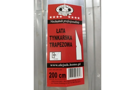 Штукатурная рейка (правило) OLEJNIK трапециевидная 2000мм арт. ZTЕ200