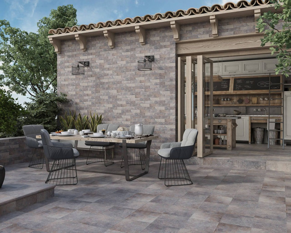 Плитка под кирпич Viano Grys, Ceramika Paradyz, 1НФ, 7,4мм