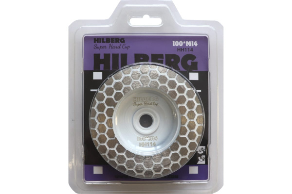 Чашка шлифовальная Hilberg Super Hard Cup 100мм/M14 HH114 Чашка шлифовальная Hilberg Super Hard Cup 100мм/M14 HH114