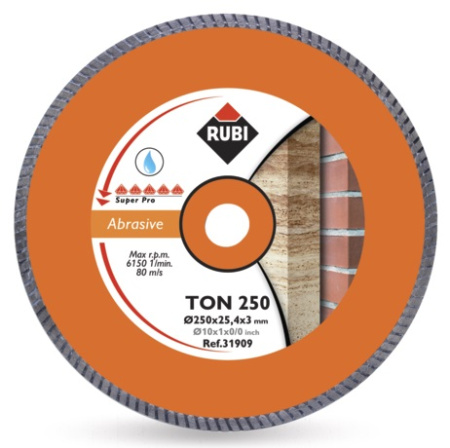 Диск отрезной алмазный Rubi Super Pro Abrasive 250мм/25,4мм/3мм, 31909