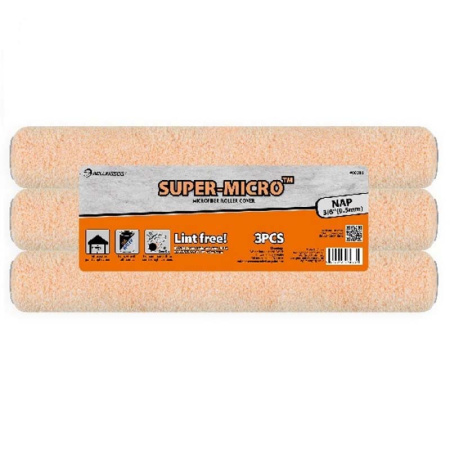 Набор валиков 457мм (18") Rollingdog SUPER-MICRO Ø38мм/10мм микрофибра 9,5мм (3шт.) арт. 00397
