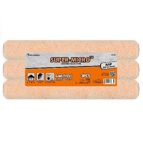 Набор валиков 457мм (18") Rollingdog SUPER-MICRO Ø38мм/10мм микрофибра 9,5мм (3шт.) арт. 00397