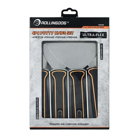 Набор шпателей Rollingdog Greyhound 1/3/4/6" (25/75/100/150мм), серия Elite, арт.50360