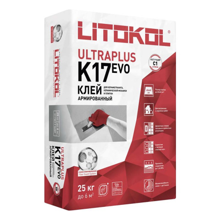 K17 Клей для плитки (С1) LITOKOL, 25 кг