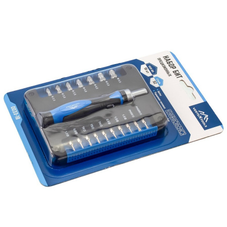 Набор бит прецезионных 18 предметов, держатель реверсивный VertexTools 0033-18