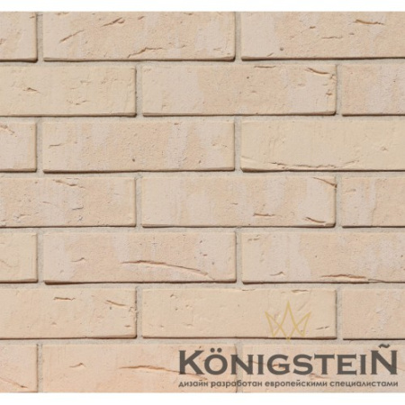 Печной кирпич Кёнигштайн Санторини белый R60 250х65х120, R60