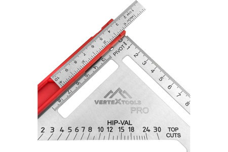 Угольник многофункциональный VertexTools profi 6 в 1, inox+abs+магнит, толщина 2,0 мм 3046-2