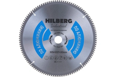 Диск пильный Hilberg Industrial Алюминий 305*30*120Т HA305