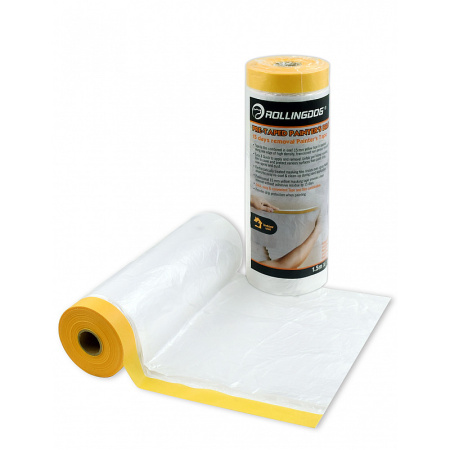 Укрывное полотно на малярной ленте Rollingdog WASHI-SHIELD (30дней) 150см х 30м, арт.80261