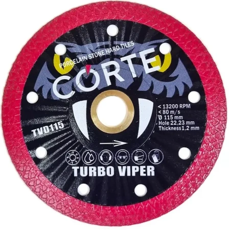Диск алмазный для 115х1,2 мм CORTE TURBO VIPER арт. TVD115