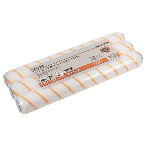 Набор валиков 457мм (18") Rollingdog POLYESTER Ø38мм/10мм полиэстер 12мм (3шт.) арт. 00422