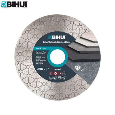 Диск для заусовки алмазный BIHUI Hard Tiles Edge cutting & Grinding Blade 125мм/22,23мм/2,0мм, DPE12