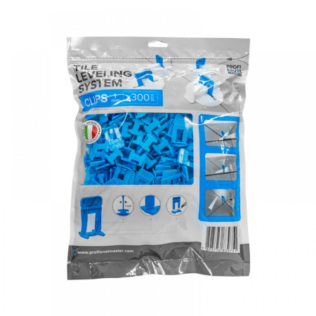 Зажим 1мм PROFI LEVEL MASTER (300 шт.)