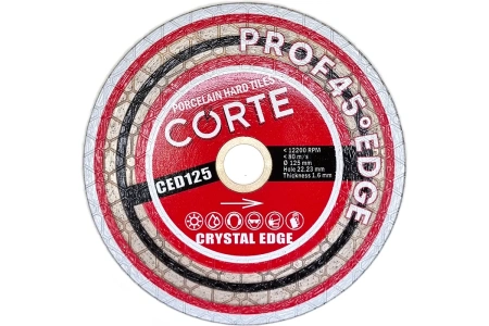 Диск для заусовки алмазный CORTE CRYSTAL EDGE 125х1,6 мм арт. CED125